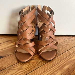 XOXO Strappy Brown Heels